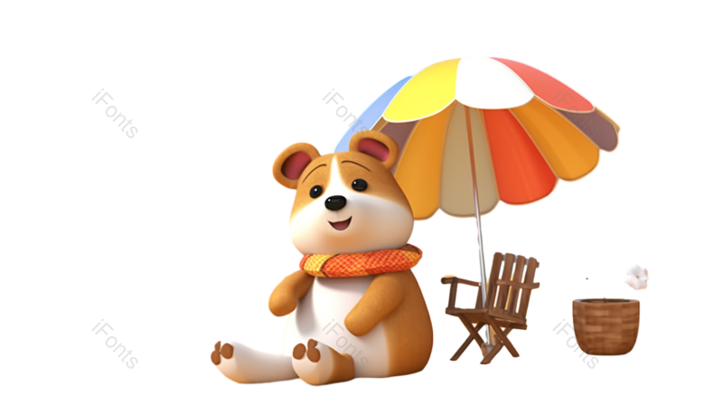 夏天图片,插画元素,度假PNG,可爱的免抠素材